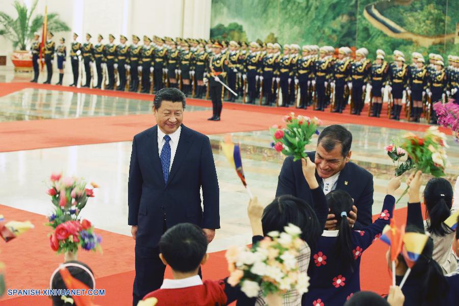 China y Ecuador anunciaron hoy miércoles el establecimiento de una asociación estratégica con motivo de las conmemoraciones del trigésimo quinto aniversario de sus relaciones diplomáticas.