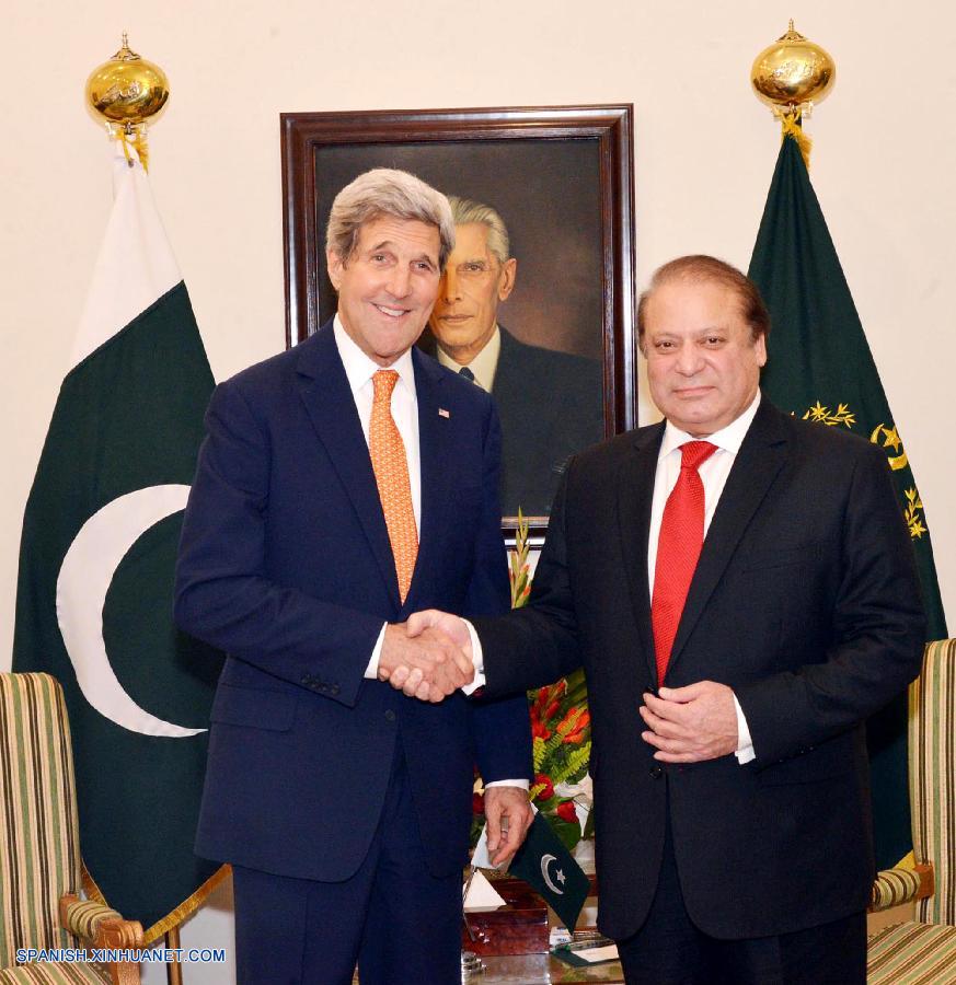 El secretario de Estado de Estados Unidos, John Kerry, aseguró hoy el apoyo de Estados Unidos a Pakistán durante una reunión en Islamabad con el primer ministro pakistaní Nawaz Sharif, indicaron funcionarios.