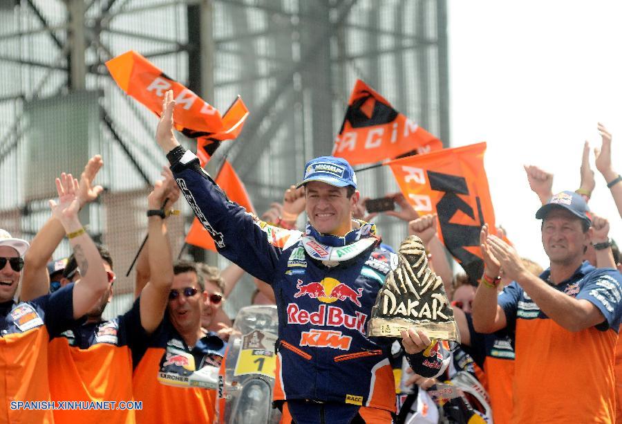 El español Marc Coma (KTM), quíntuple campeón del Rally Dakar, dijo estar 'orgulloso' de su actuación y aseguró que ahora es el momento de 'respirar y disfrutar'.
