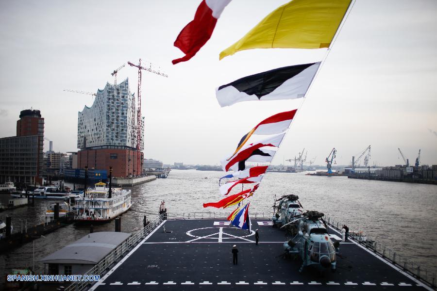 La 18º flota de escolta de la armada china llegó hoy a la ciudad portuaria alemana de Hamburgo para realizar una visita de buena voluntad a Alemania.