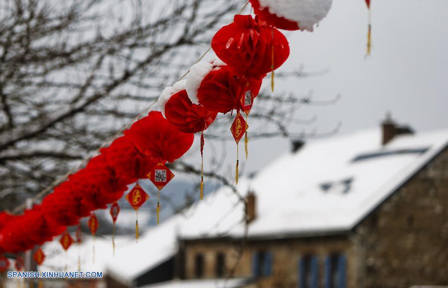 'Estilo de China' en calles de Theux en Bélgica