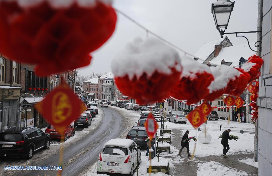 'Estilo de China' en calles de Theux en Bélgica