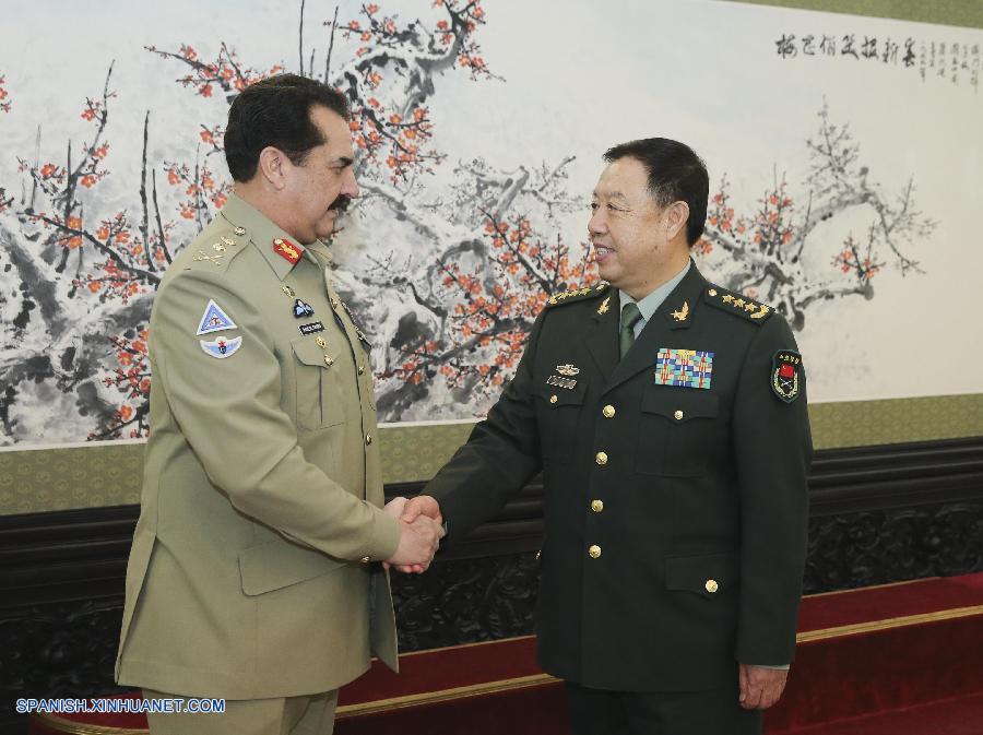 China reafirmó hoy domingo el apoyo a Pakistán en su lucha contra el terrorismo durante la visita del jefe paquistaní del Estado Mayor del Ejército, Raheel Sharif, a Beijing.