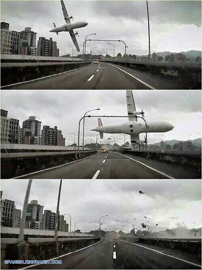 Un avión de pasajeros de la aerolínea TransAsia Airways de Taiwan con más de 50 ocupantes a bordo cayó a un río en Taipei hoy miércoles, confirmaron las autoridades de aviación civil de la isla.