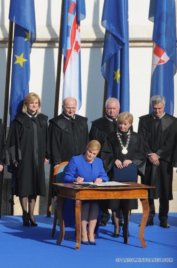 （国际）（2）克罗地亚新总统宣誓就职 