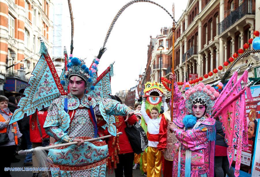 Gran Bretaña: Desfile para celebrar Año Nuevo Lunar Chino en Londres