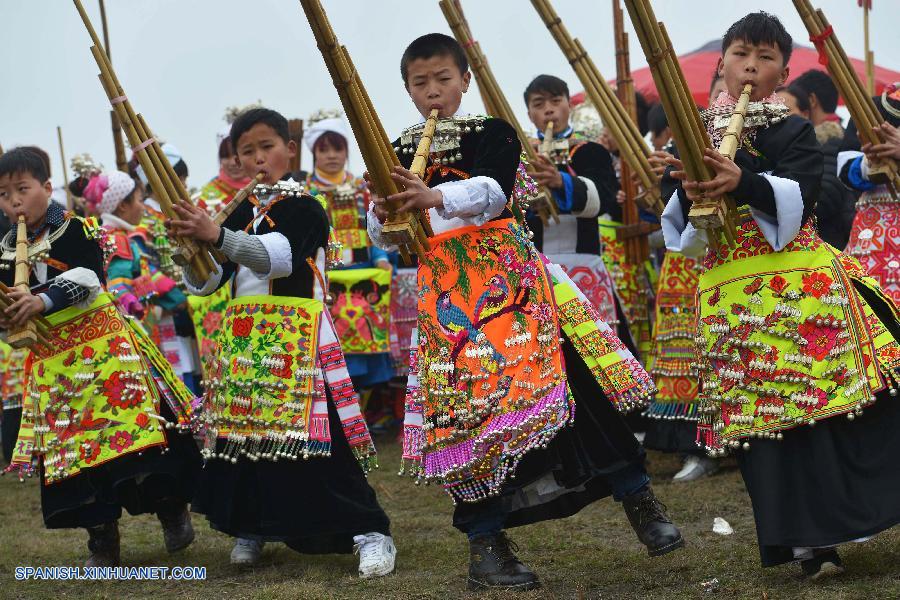 Guizhou: Celebraciones de grupo étnico Miao para desear suerte y cosecha