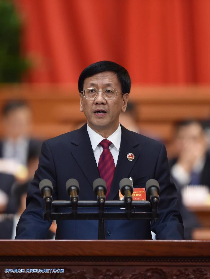 El fiscal general chino, Cao Jianming, presentó hoy jueves un informe sobre la labor de la Fiscalía Popular Suprema ante la Asamblea Popular Nacional, máximo órgano legislativo del país.