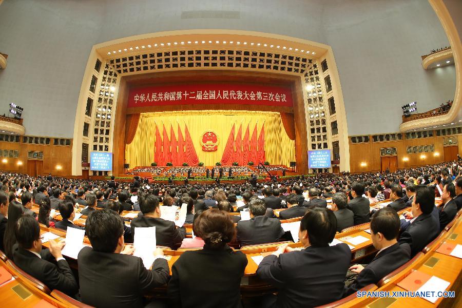 （两会·人大闭幕）（11）十二届全国人大三次会议在北京闭幕