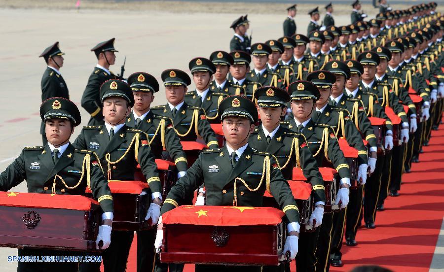 Los restos de 68 soldados chinos fallecidos en la Guerra de Corea (1950-53) han vuelto a China hoy viernes procedentes de la República de Corea.