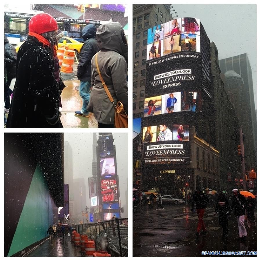 This is what the first day of spring in #TimesSquare looks like 