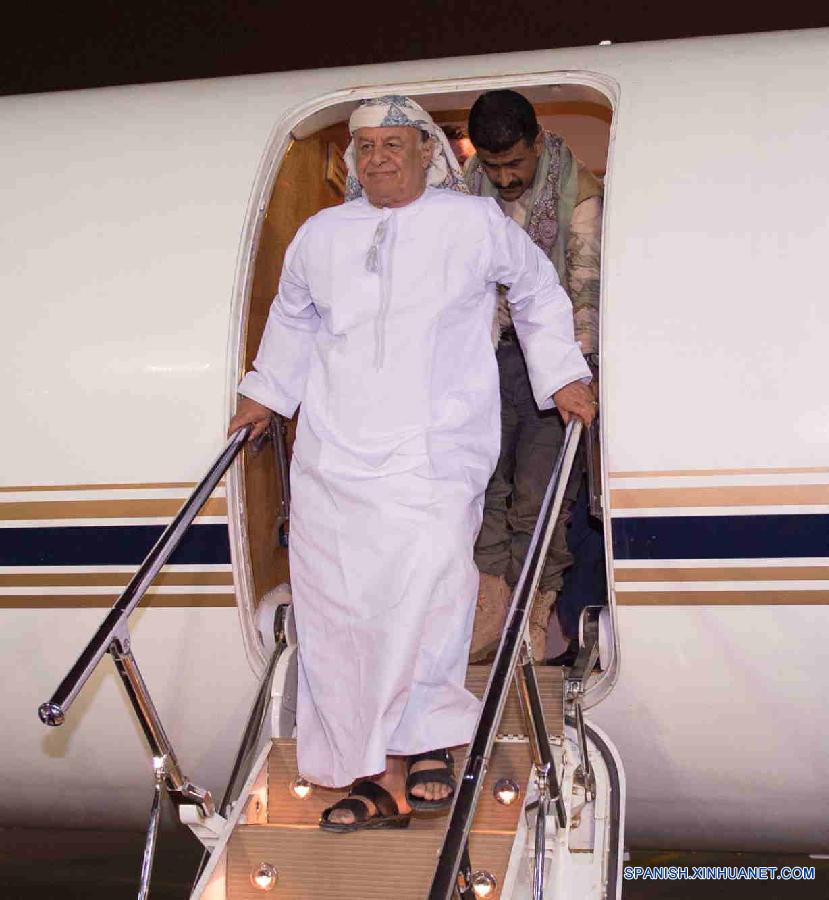 （国际）也门总统哈迪抵达沙特