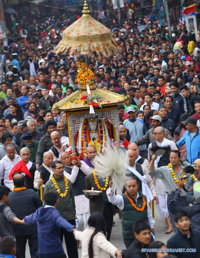 NEPAL-KATHMANDU-SETO MACHHINDRANATH CHARIOT FESTIVAL