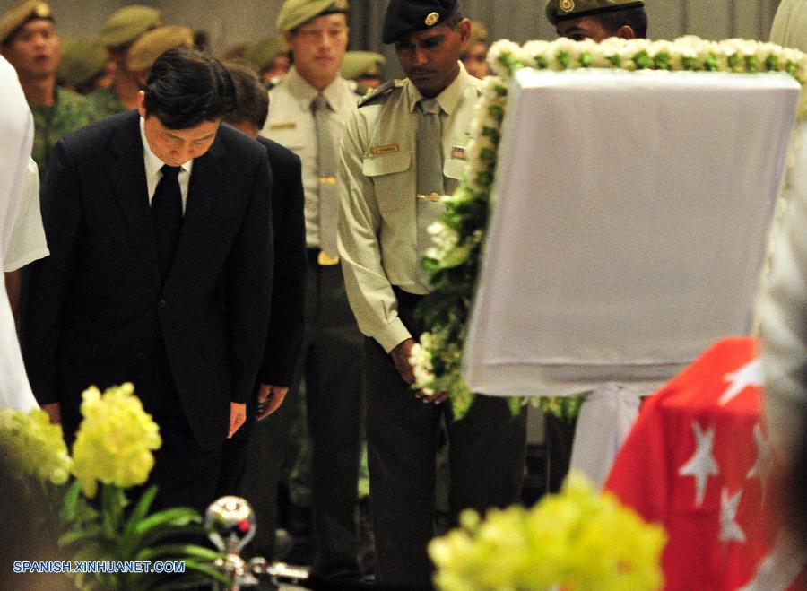 El vicepresidente de China, Li Yuanchao, asistió hoy al funeral de Estado del ex primer ministro singapurense Lee Kuan Yew, en calidad de enviado especial del presidente chino, Xi Jinping.