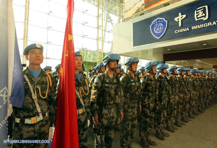 El último destacamento, constituido por 130 pacificadores, del primer despliegue de China de un batallón completo de infantería para una misión de mantenimiento de la paz de la Organización de las Naciones Unidas (ONU), salió esta noche del país rumbo a Sudán del Sur.