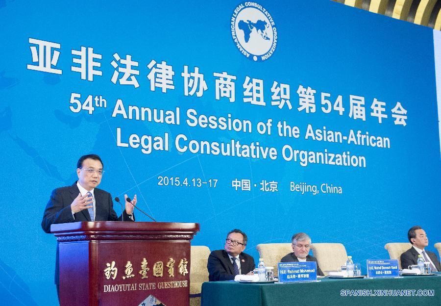 （时政）（1）李克强出席亚洲－非洲法律协商组织第54届年会开幕式并发表主旨讲话