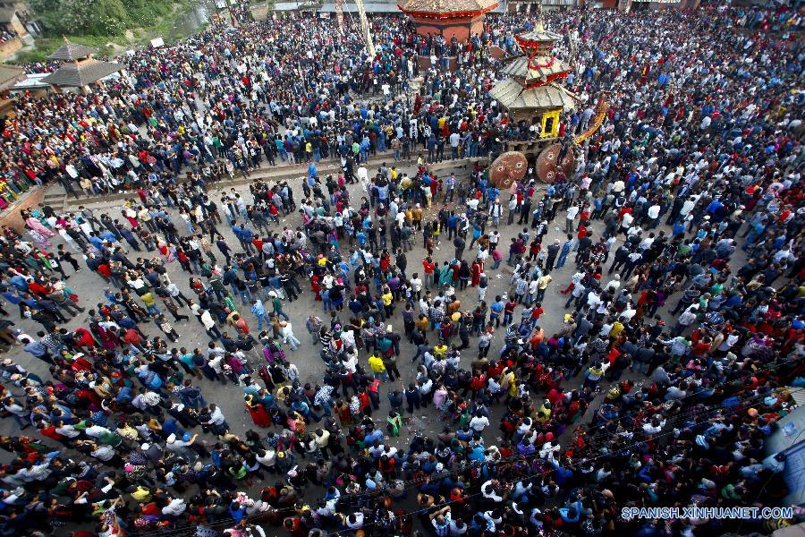 NEPAL-BHAKTAPUR-BISKET JATRA FESTIVAL