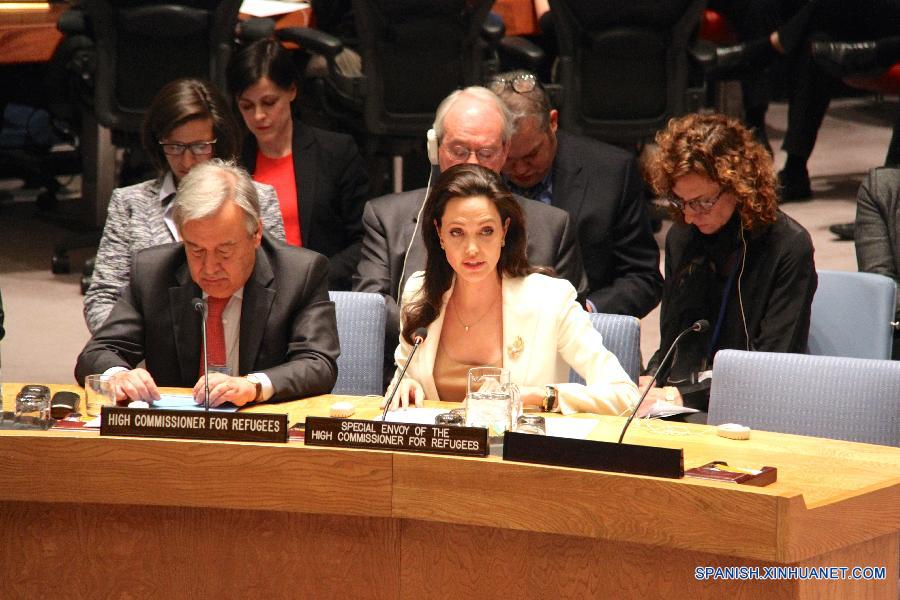 UN-NEW YORK-SYRIAN REFUGEES-ANGELINE JOLIE PITT