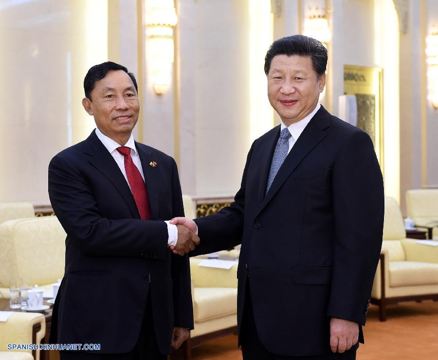 El presidente chino, Xi Jinping, se reunió con U Shwe Mann, presidente del gobernante Partido de Solidaridad y Desarrollo de la Unión de Myanmar, en Beijing hoy lunes, prometiendo facilitar una cooperación más fuerte entre los dos países y los dos partidos gobernantes.