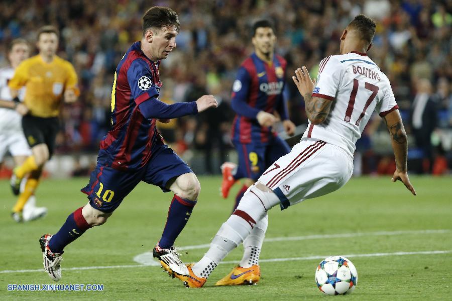Messi fue el protagonista con sus dos goles en partido de ida de semifinales de Champions League disputado hoy al derrotar el Barcelona a Bayern Múnich por 3-0, un resultado que le pone a los azulgranas en pie y medio en la final de Berlín.