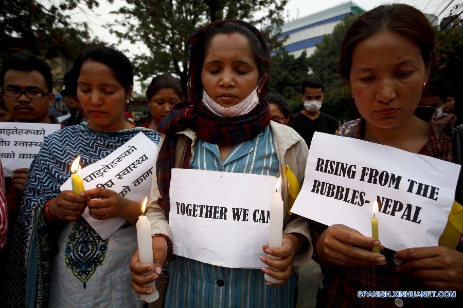 NEPAL-KATHMANDU-EARTHQUAKE-CANDLELIGHT VIGIL