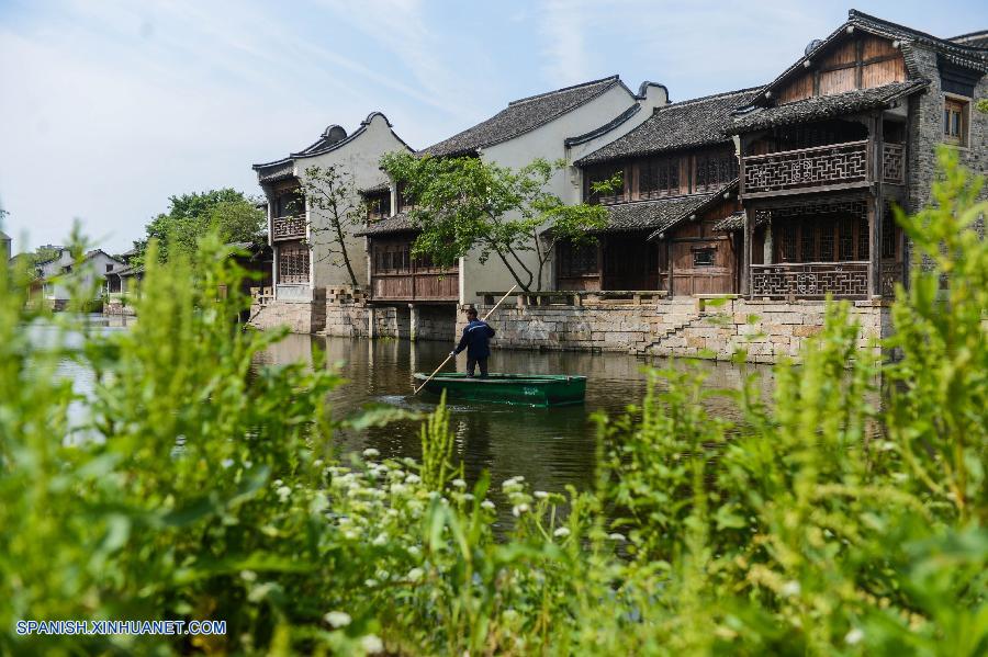Zhejiang: Paisaje de pueblo Puyuan en Tongxiang
