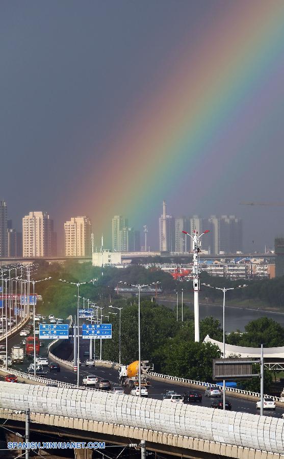 Arco iris aparece en Tianjin