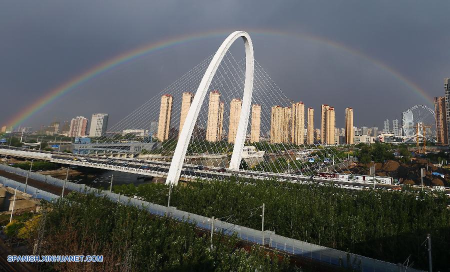 Arco iris aparece en Tianjin