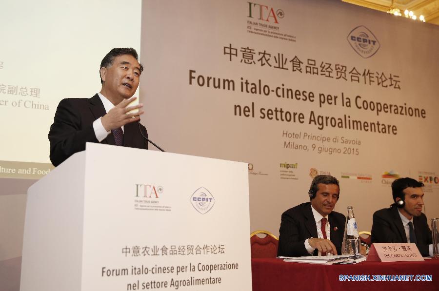 ITALY-MILAN-CHINA-WANG YANG-AGRICULTURE COOPERATION-FORUM