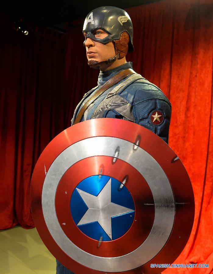 US-WASHINGTON-CAPTAIN AMERICA-WAX FIGURE-MADAME TUSSAUDS