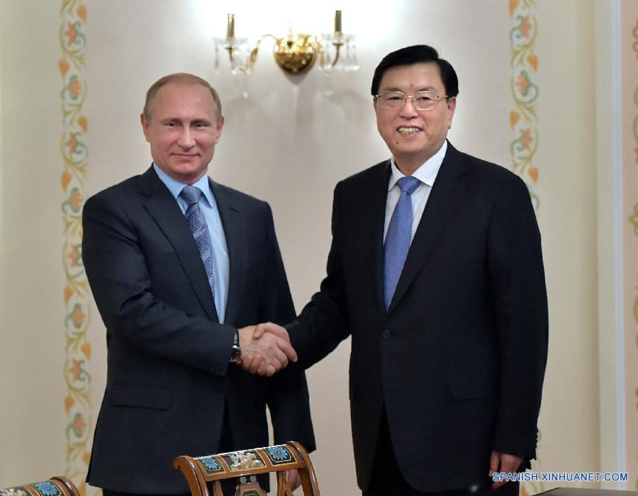 RUSSIA-CHINA-ZHANG DEJIANG-PUTIN-MEETING