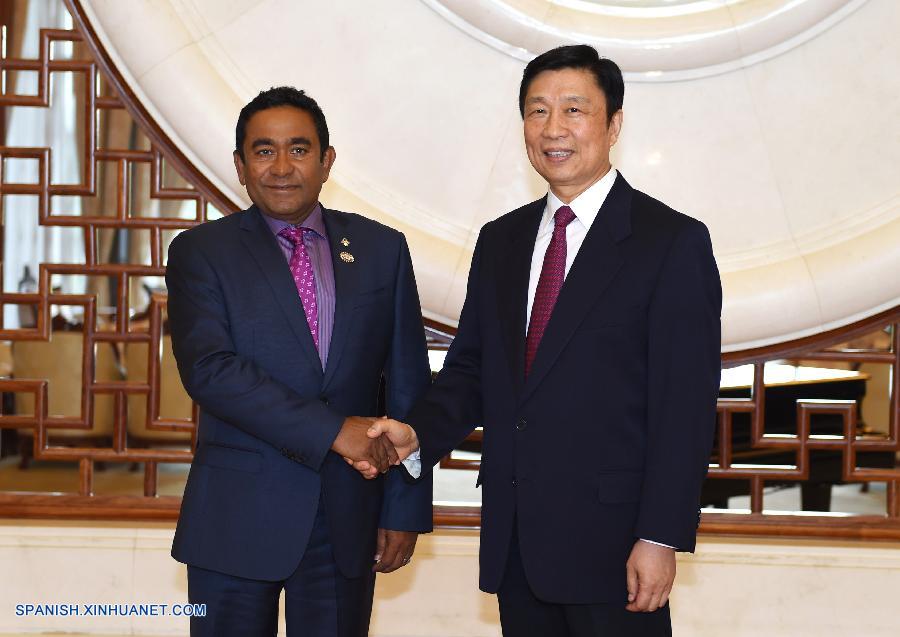 El vicepresidente de China, Li Yuanchao, se reunió hoy con el presidente de Maldivas, Abdulla Yameen, en Kunming, capital de la provincia de Yunnan, suroeste de China.