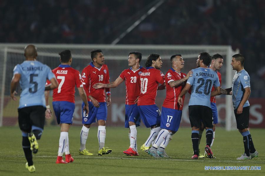 (体育)(2)足球--美洲杯:智利队晋级四强
