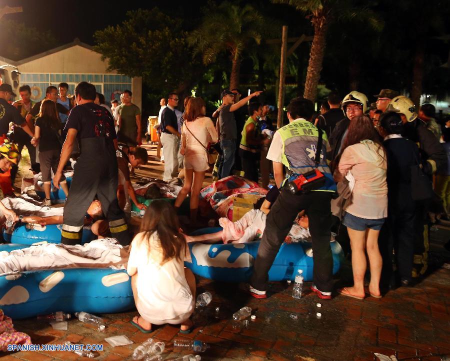 La cifra de heridos por una explosión ocurrida el sábado por la noche en un parque acuático en la ciudad de Nueva Taipei de Taiwan subió a 516, anunciaron hoy domingo las autoridades sanitarias locales.