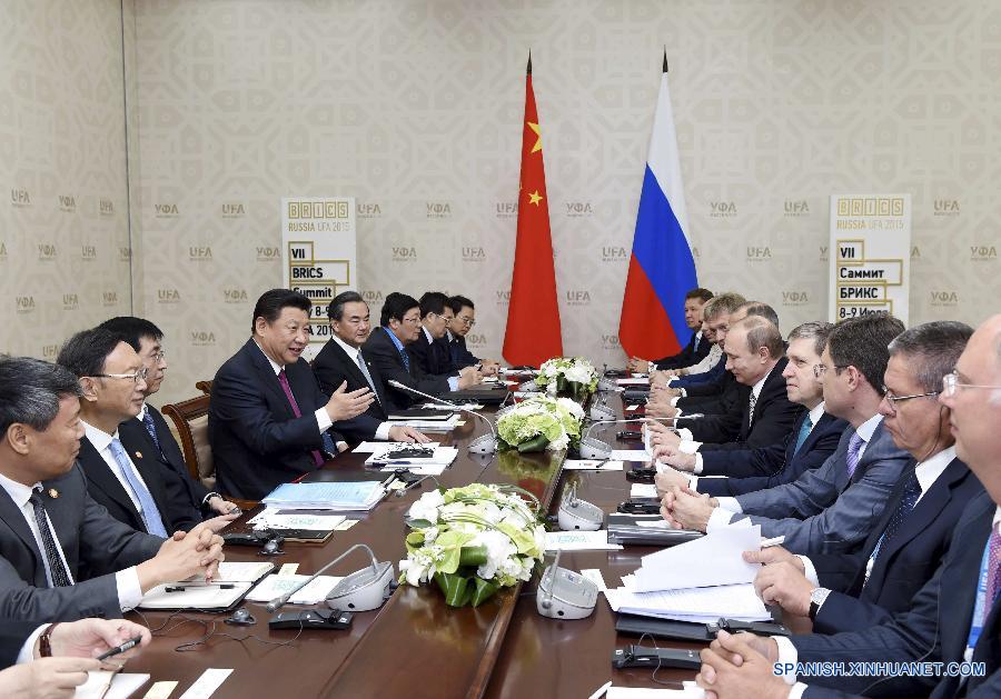 RUSSIA-UFA-CHINA-XI JINPING-VLADIMIR PUTIN-MEETING