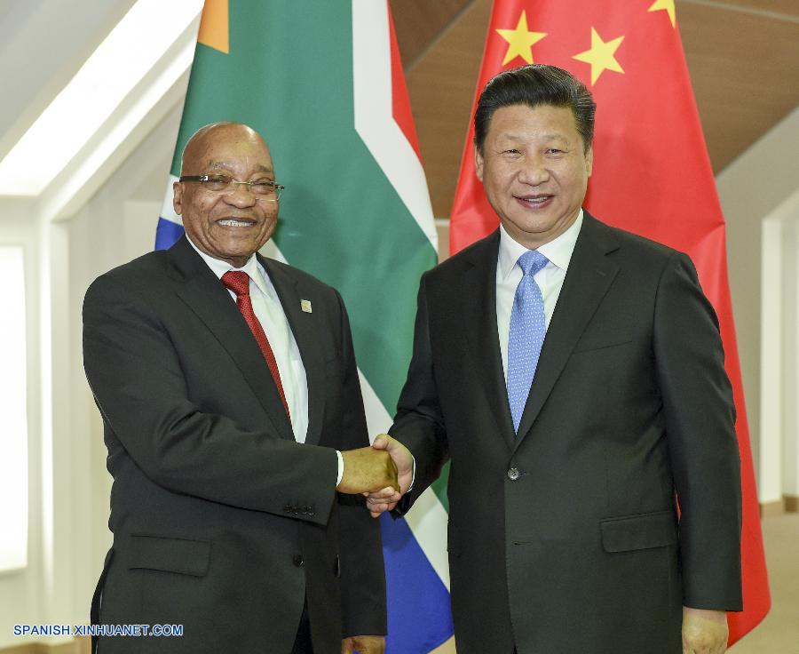 Los lazos entre China y Sudáfrica viven la mejor época de su historia, con un fuerte ímpetu en su desarrollo, dijo el jueves el presidente chino, Xi Jinping, a su homólogo sudafricano, Jacob Zuma.