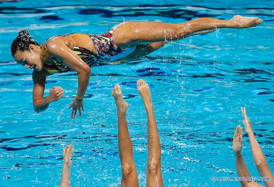 El equipo chino competía en la competición de natación sincronizada en los Mundiales de natación que se disputan en Kazán, Rusia.  