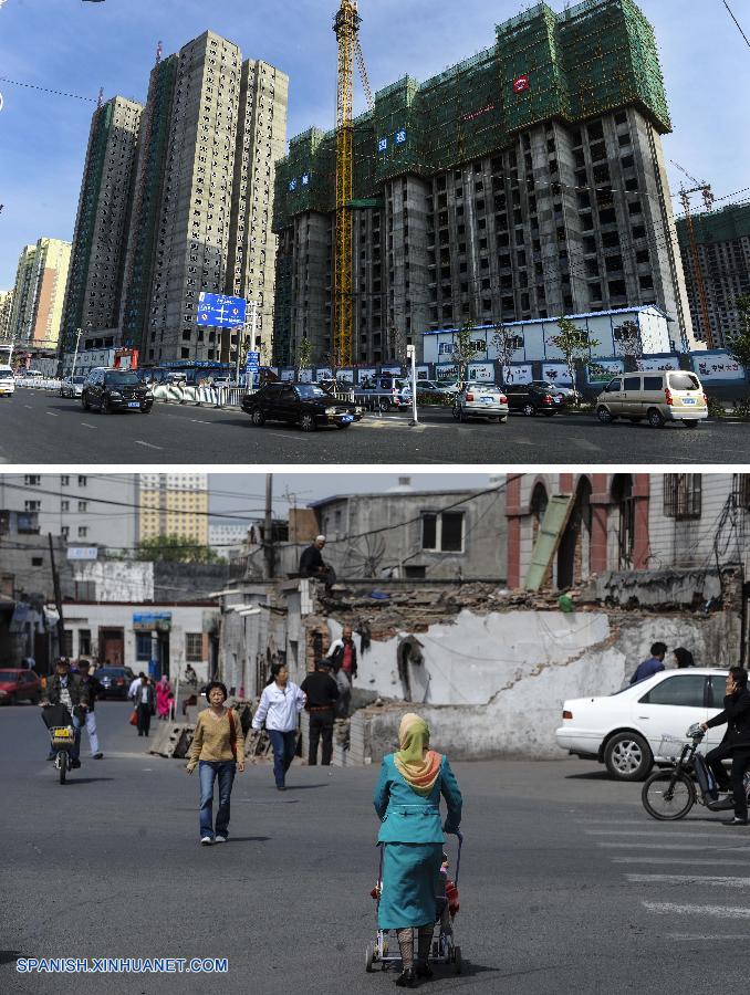 La foto tomada el 26 de julio de 2015 muestra una fábrica de Xinjiang. Estos días celebran el LX aniversario de la fundación de la región autónoma de la etnia uygur de Xinjiang cuya economía se ha desarrollado rápidamente en las seis últimas décadas.