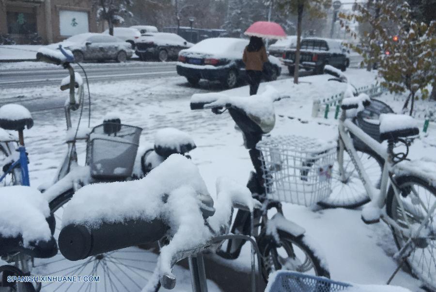 Desde la noche del día 5, nieva en varios distritos de Beijing, la capital de China.