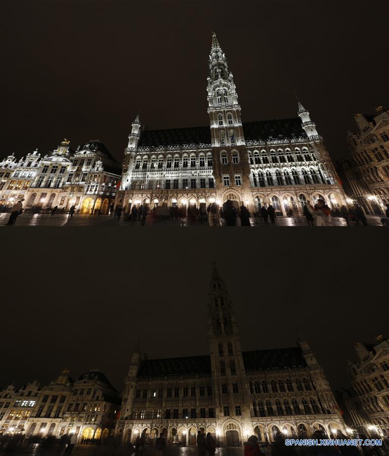 BELGIUM-BRUSSELS-EARTH HOUR-GRAND MARKET