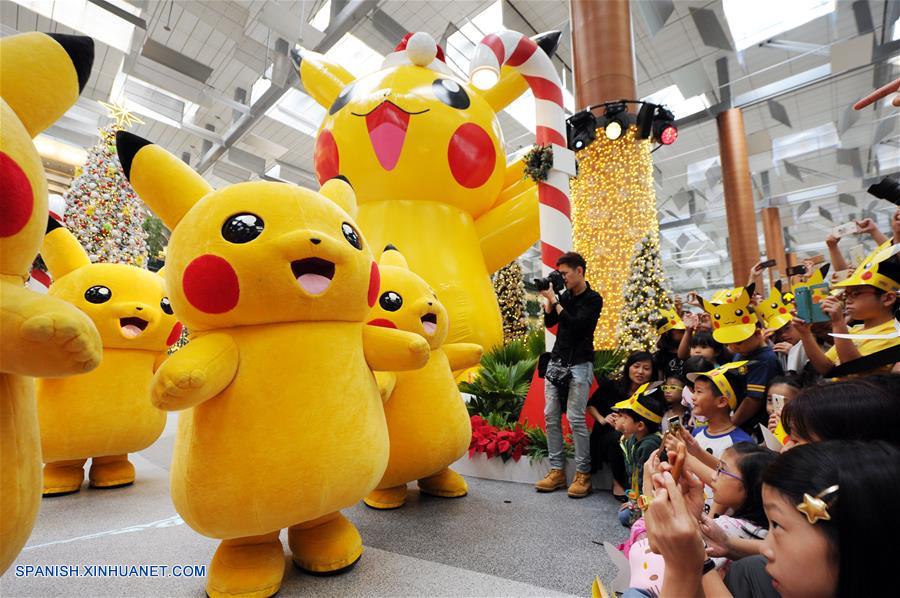 El Aeropuerto Changi de Singapur realizó un 'Desfile de Pikachu' en la Terminal 3 el viernes.