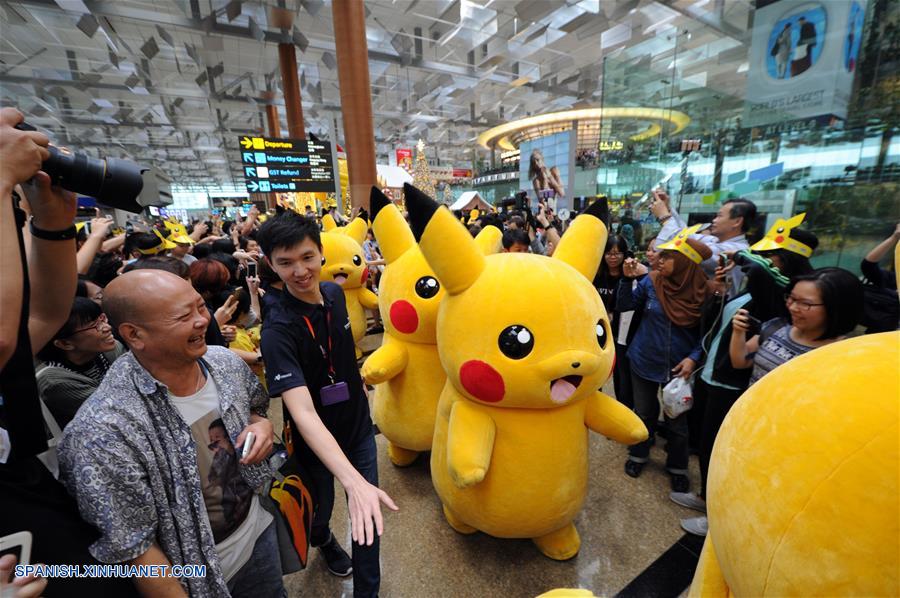 El Aeropuerto Changi de Singapur realizó un 'Desfile de Pikachu' en la Terminal 3 el viernes.