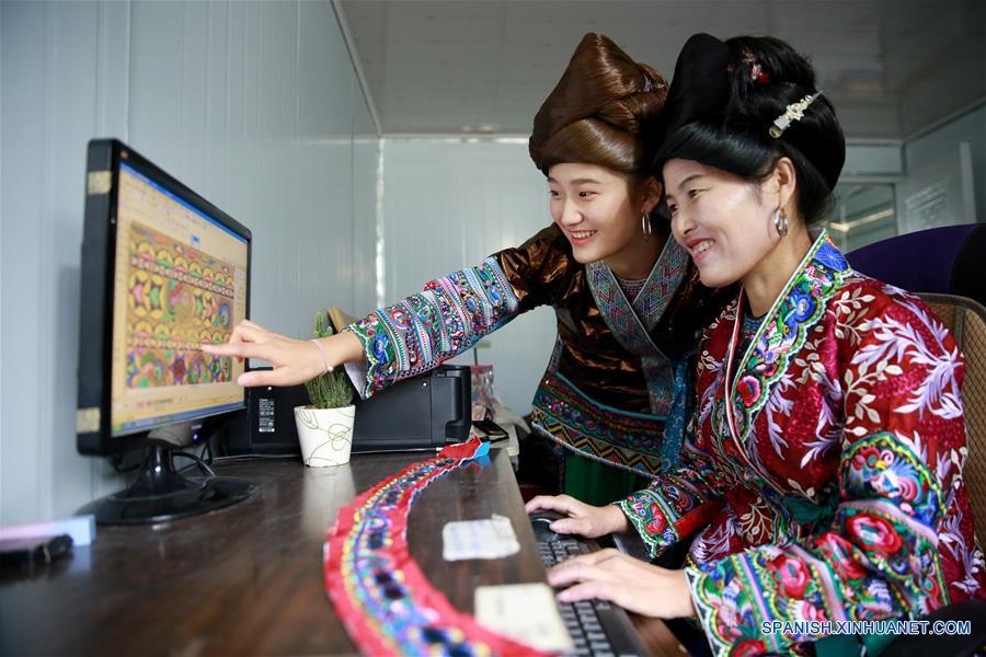 CHINA-GUANGXI-ARTESANIAS ETNICAS-TEJIDO