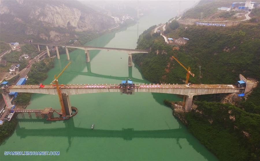 CHINA-CHONGQING-PUENTE FERROVIARIO