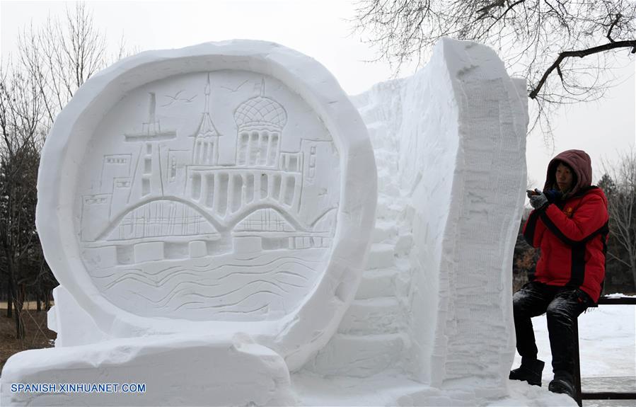 CHINA-HEILONGJIANG-ESCULTURA DE NIEVE