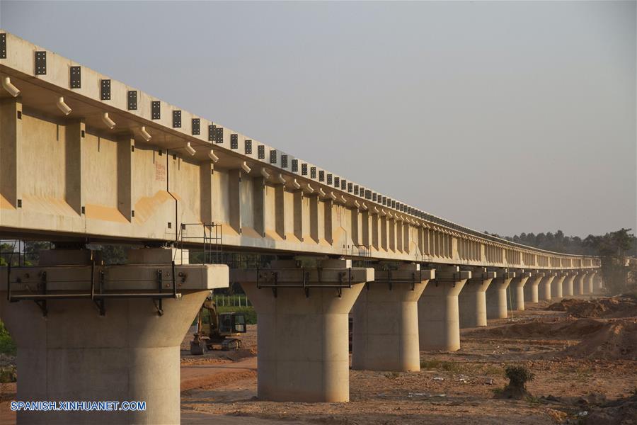 LAOS-VIENTIAN-CHINA-FERROCARRIL-CONSTRUCCION-SERIE