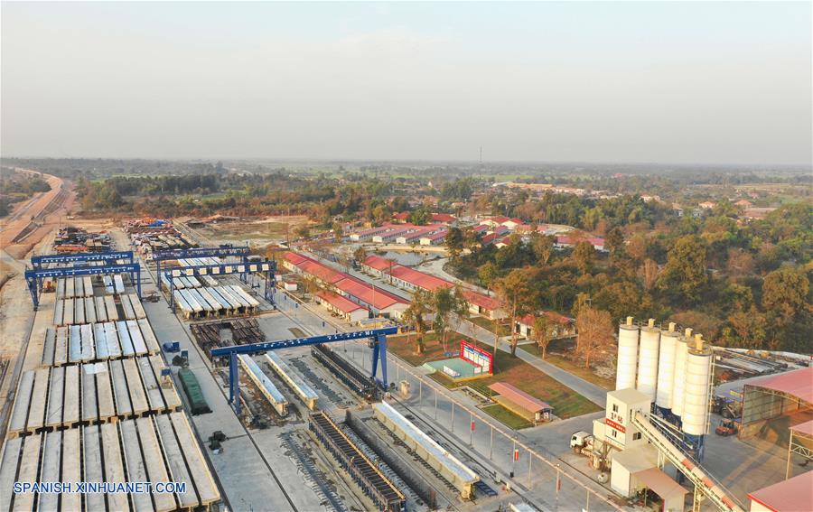 LAOS-VIENTIAN-CHINA-FERROCARRIL-CONSTRUCCION-SERIE