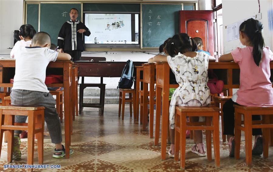 CHINA-GUIZHOU-ESCUELA RURAL-MAESTRO