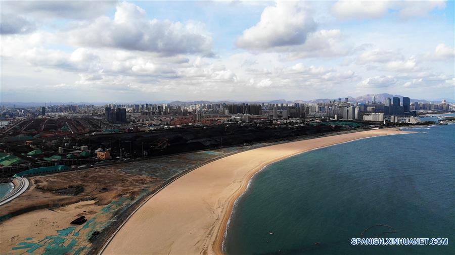 CHINA-SHANDONG-PUERTO DE RIZHAO-VISTA AEREA