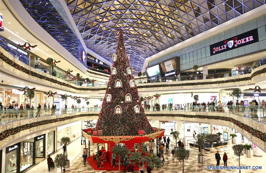TURQUIA-ESTAMBUL-CENTRO COMERCIAL-ARBOL DE NAVIDAD